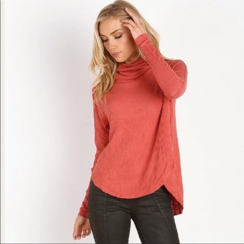 SALE Free People Kristina S/P drippy  cowl neck thermal